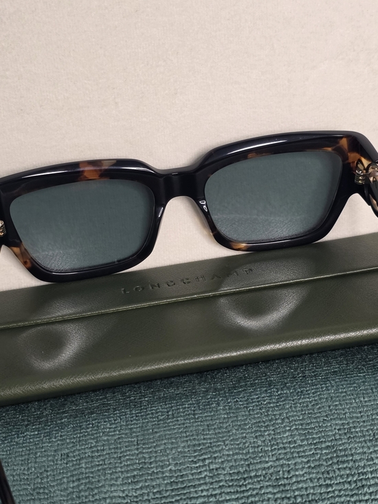 New Longchamp Tortoiseshell Square Sunglasses with Dark Lenses LO735S 230 main image 4